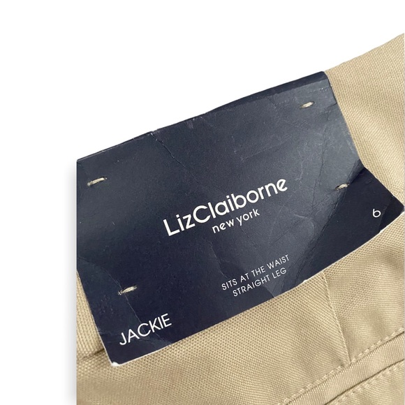 New Liz Claiborne New York Women's Size 6 Jackie Tan 29" Waist Pants - Picture 13 of 13